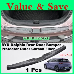 BYD Dolphin Carbon Rear Bumper Protector Inner & Outer Anti Scratch 1 Pcs Trunk Plates