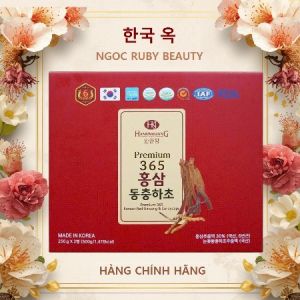 Cao Hồng Sâm Đông Trùng Hạ Thảo Premium 365 Korean Red Ginseng & Cordyceps HankwanJang Hàn Quốc Hộp 2 Lọ - NGOC RUBY BEAUTY
