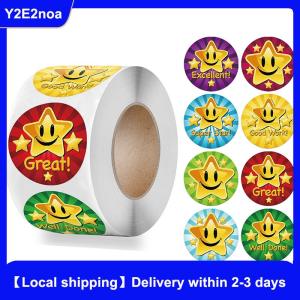 【Local shipping】 500pcs Reward Stickers Encouragement Sticker Roll for Kids Motivational Stickers
