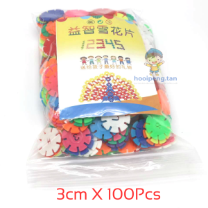 Snowflake Building Blocks (100Pcs 3.0cm/4.2cm) Montessori Assembling Blocks