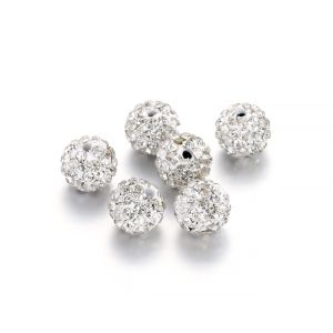 ST.kunkka 10pcs 8mm/10mm Diamond Beads Rhinestones Carambola Ball Made For Bracelet Necklace