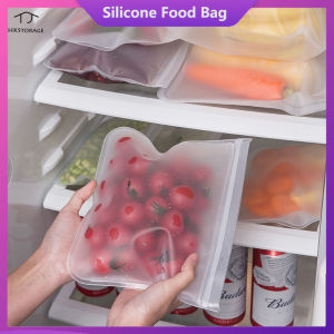 HKStorage 5 Cái Hộp Đựng Thực Phẩm Bằng Silicon Bị Rò Rỉ Bằng Chứng Container Túi Khóa Kéo Đứng Có Thể Tái Sử Dụng Tươi Túi Thực Phẩm Lưu Trữ Bag