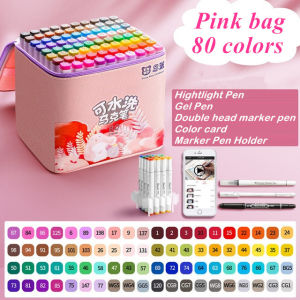 FCAICRANE 2026New Washable Marker Pen Set stationery Student Birthday Gift Painting Safe odorless 24/48/80 Color Double-headed Marker Kids Watercolor Pens Painting Tool