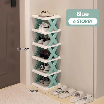 【sg】HXR DIY Multi-layer Stackable Small BTO Shoe Rack Doorway Narrow Space Saving Furniture Storage Rack