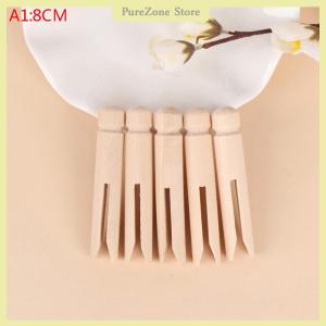 [PureZone] 5pcs Wood dolly peg Traditional Dolly Style Wooden Clothes Pegs Pins Clips
