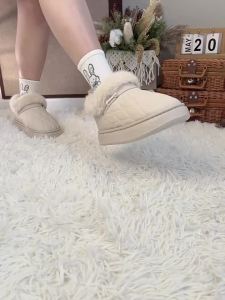 Rascal Rabbit Cotton Slippers With Heel Cixi WomenS Winter Outdoor Thick Plush Indoor Home Waterproof Warm Cotton Slippers For Men