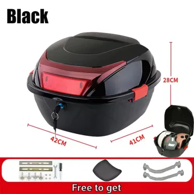TorqPipe Motorcycle Top Box 40L Compartment General Storage Box Luggage storage box Large capacity Tail box