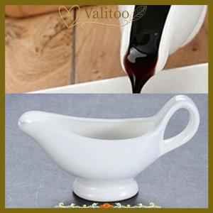 [Valitoo] 1 PC Ceramics Sauce Dispenser Coffee Pitcher Salad Dressing Cup Server