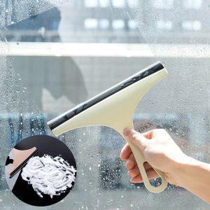 Squeegee Window Glass Wiper Scraper Household Cleaning Bathroom Mirror Cleaner With Silicone Blade Holder Hook Car Glass Shower Condominium