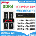 DDR4 8GB 4GB 16GB 2666MHz 2400MHz 2133MHz เดสก์ท็อป RAM PC4-21300 PC4-19200 PC4-17000หน่วยความจำ DIMM 288Pins เดสก์ท็อป HyperX BEAST หน่วยความจำสำหรับเล่นเกม. 