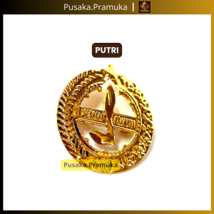 Tanda Topi Pramuka Putra Putri / Pin Topi Pembina Pramuka Bahan Kuningan