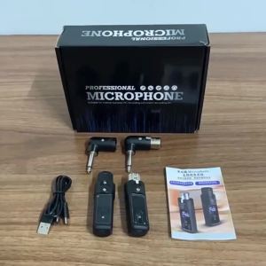 2.4GHz Wireless Microphone System XLR Adapter Wireless Transmitter Receiver for Dynamic Microphone/Guitar/Audio Mixer/PA System