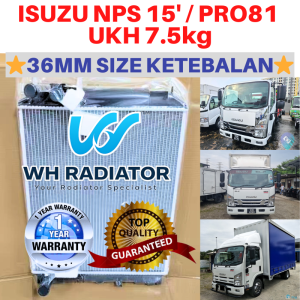 ISUZU NPS 15 / PRO81 UKH 7.5kg (36mm)SIZE KETEBALAN TOP QUALITY MANUAL Radiator Tangki Air