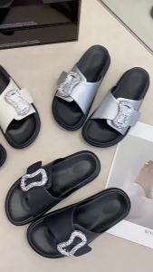 [Free Shipping] 2025 New Simple Flat-Soled Slide Sandals Versatile For Everyday Wear Thick-Soled WomenS Sandals
