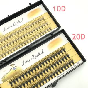 60pcs 10D 20D 30D Scarecrow Hair Grafting Extension 6mm 8mm 9mm10mm11mm 12mm 13mm 14mm False Eyelash Individual Lashes 0.1mm 0.07mm C Curl Makeup Beauty