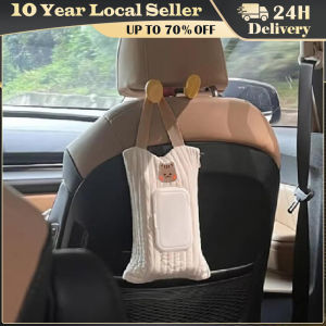Cartoon Animal Flip Cover Tissue Box Wet Wipes Case Car Hanging Bag Paper Holder Storage Removable Napkin Storage Hanging Box