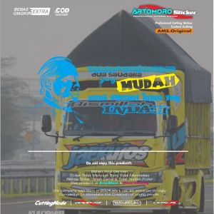 Cutting Sticker Stiker Mobil Variasi Kaca Bodi Samping Kata Kata Truk Canter Pick Up