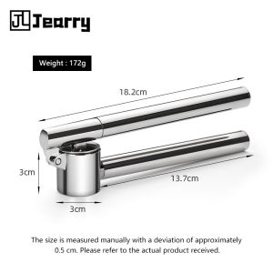 Jearry 304 Stainless Steel and Zinc Alloy Manual Garlic Press Garlic Crushers Garlic Mincer Kitchen Utensils