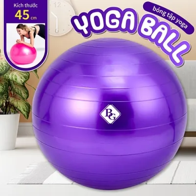 (45cm-Full Màu KÈM BƠM) BG - Bóng Tập Yoga Bóng Trơn Massage - Không Kèm Bơm