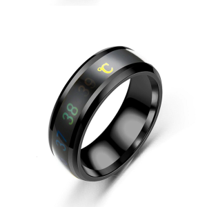 Health Monitoring Ring with Innovative Temperature Change Feature Waterproof Stainless Steel Finger Accessory