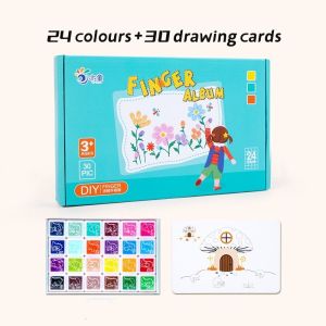 24 Colors Safety Pigment Creative Finger Painting Educational Learning Materials Kids Drawing Set