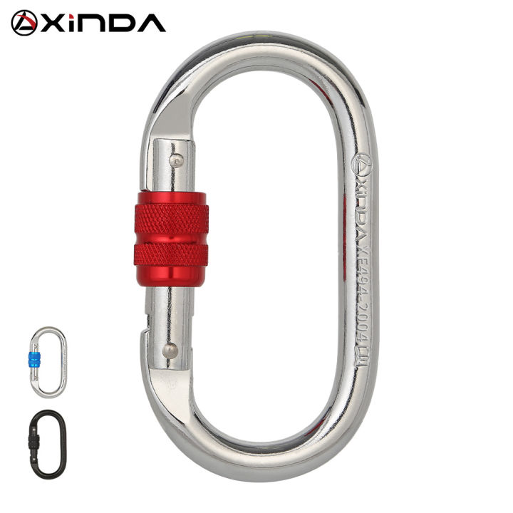 Xinda Outdoor Climbing Carabiner O-Shape Screw lock Spring-loaded Gate ...
