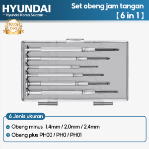 Hyundai Obeng Set 6 in 1 Jam Tangan Obeng Cocok untuk Ponsel Pintar iPhone Jam Tangan Laptop
