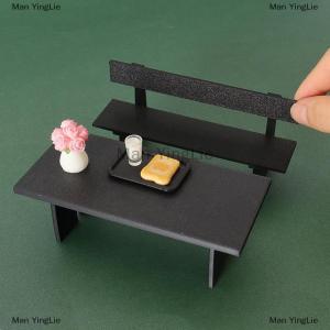 [COD] Man YingLie 1 Piece Dollhouse Miniature Black Table And Chair Furniture Model Scene Decoration Props Doll House Accessories