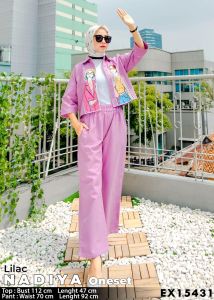 ONE SET VIRAL / SETELAN VIRAL KEKINIAN HM ZRA IMPORT BKK GAMBAR TIMBUL BUKAN SABLON
