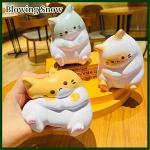 Blowing New Cat Stress Squishy Toy PU Slow Rising Squeeze Antistress Ball Cartoon Table Ornaments Squishy Stress Reliever Toys