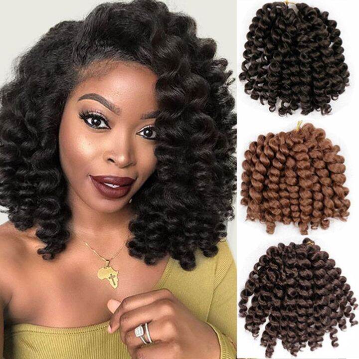 Tchirr Jumpy Wand Curl Synthetic Passion Jamaican Bounce Fashion Crochet Braids Hair Curly Hair