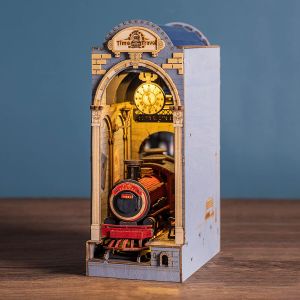 Robotime Rolife Four Kinds DIY Book Nook Stories in Books Series Wooden Miniature House with Furniture Doll House Kits Toy- TGB