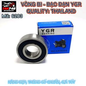 Vòng bi Bạc đạn 6203 YGR có 2 nắp chặn bằng nhựa tổng hợp sản phẩm chất lượng cao Thailand