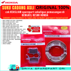 Kampas rem depan belakang Honda Beat fi ori Beat street Beat pop Beat sparty Beat karbu KVB - KZL Discpad kampas cakram Motor Vario Scoopy Spacy ORIGINAL HONDA AHM