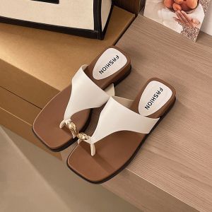 [Free Shipping] High-End Wedge-Heeled Thick-Soled Flip-Flops For Women New Summer Style Designed For Outdoor Wear
