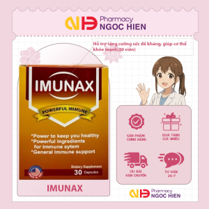 Viên uống IMUNAX - Tăng đề kháng Mỹ Phục hồi Sức khỏe sau ốm bệnh suy nhược cơ thể (30 viên)