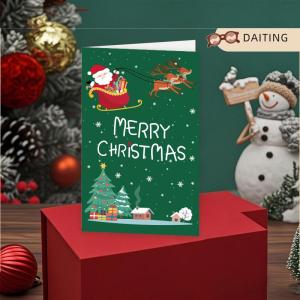 DAITING 6 cái giáng sinh thiệp chúc mừng giáng sinh vui vẻ viết tay thẻ cho gia đình bạn bè lời chúc tốt nhất thẻ bưu thiếp phong bì Sticker