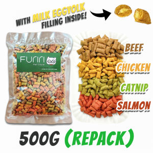 Furiri 500g 100g Cat Snack Pet Sandwich Temptations Cat Biscuits Teeth Cleaning Kittens Adult Cat Snacks Fresh Breath