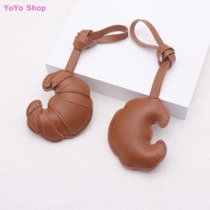 💕 YoYo Shop 💕 Handmade Croissant Real Charm KeyChain Kawaii Animal Bag Backpack Charms Couple Friend Jewelry Gift