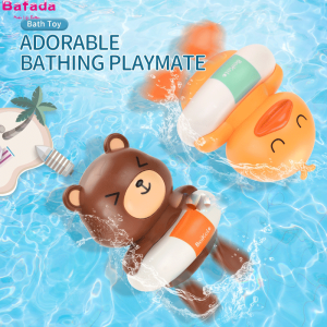 Bafada New Summer Bathroom Bath Shower Baby Clockwork Swimming Children Play Water Cute Little Duck Bathing Bathtub Toys For Kid Gifts
