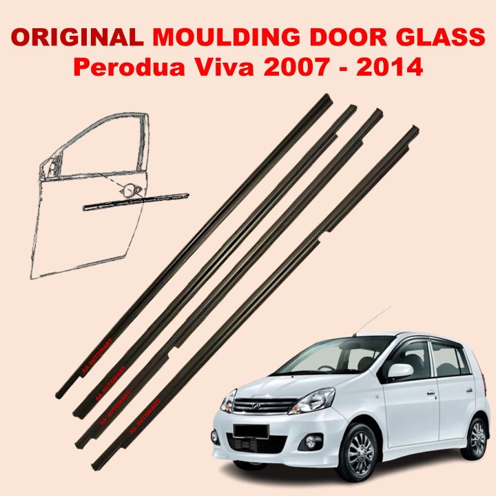 ORIGINAL Perodua Viva 2007 2014 Door Window Trim Moulding Door Lining Getah Luar Cermin Viva