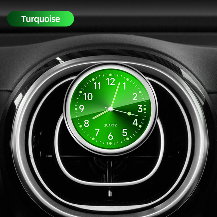 Mini Luminous Car Clock Automobiles Internal StickOn Watch Mechanics Quartz Clocks Auto