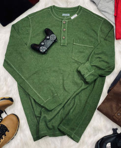 Áo Cổ Tim Tay Dài Nam Mùa Đông Big Size Có Túi Ngực Chất Cotton Dày Giữ Ấm Mặc Cực Êm