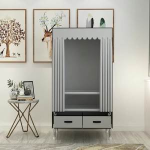 Simple Wardrobe Cloth Wardrobe Double Rental Room Wardrobe with Drawer Home Bedroom Modern Minimalist Hanger Clothes Cabinet