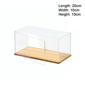 ADAM Stackable Design Acrylic Display Case Wooden Bottom Transparent Acrylic Dustproof Cover Showcase Stand No-glue Assembly Showcase Storage Box Toy Car Model
