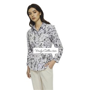 KEMEJA WANITA XL LENGAN PANJANG IMPORT BANGKOK $1622 (ld 100cm)