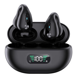 Beiziye AI Intelligent Translation Ear Clip Sports Wireless Noise Reduction LED Power Display Bluetooth Earphones For iPhone Duo