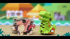 < Track puzzle >2 Combination 1 dinosaur toy gift Children diy Scene building puzzle track car toy
