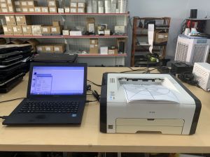 máy in laser 1 mặt mực mới in khổ a4 ricoh mực mới ( tặng kèm lọ mực châm khi hết mực )