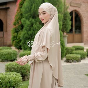 Koyuhijab WRINKLES Abaya Set Tangan Serut & Tangan Cincin Haji Umrah